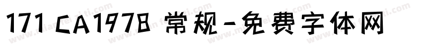 171 CA1978 常规字体转换